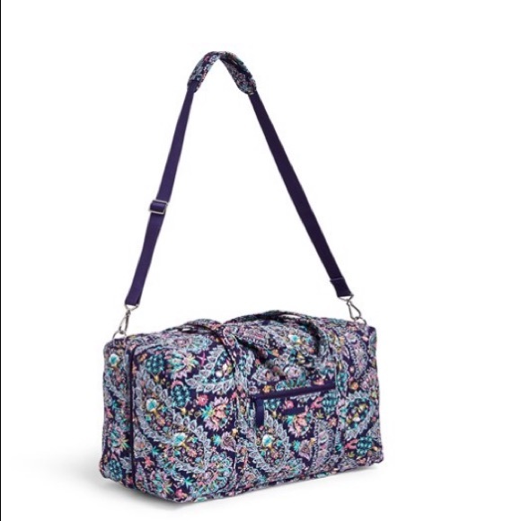 NWT vera bradley lay flat travel duffel french paisley - Picture 9 of 13